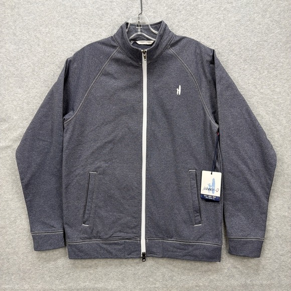 Johnnie-O Jacket Mens Small Blue Gray Heather Full Zip Quest Prep-Formance‎ NEW